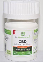 Load image into Gallery viewer, 20 Count 25mg CBD Isolate Capsules (500mg) - P A Botanicals