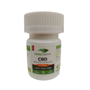 5 Count 25mg CBD Isolate Capsules (125mg)